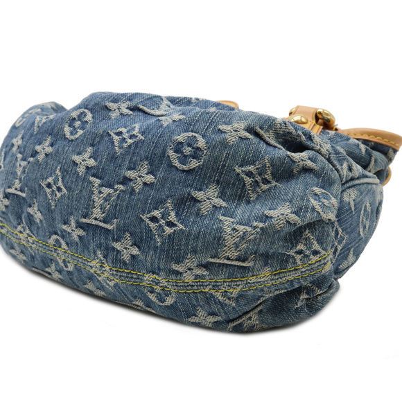 Louis Vuitton Monogram Denim Pleaty Handbag Mini Bag Blue - Picture 3 of 7